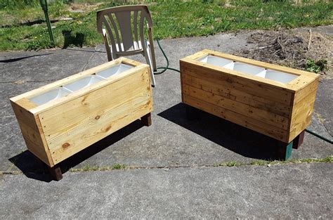 Cut both ends of the slats at 45 degrees and secure them to the planter box using 1 1/4″ finishing nails. Here's a DIY Large raised planter box tutorial, from ...