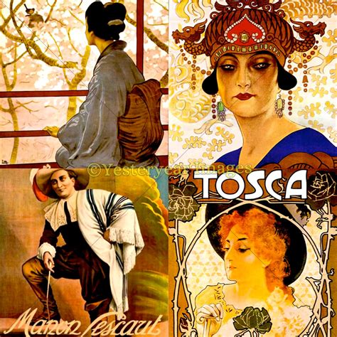 Vintage Italian Opera Poster Art Printable Digital Images Etsy