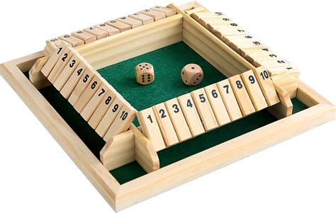 Shut The Box Dice Game 2 4 Players Classic Wooden Board Game For Kids