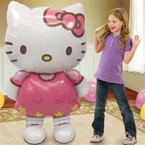 Lucky 1pcs 11665cm Hello Kitty Balloon Large Size Cartoon Kt Foil