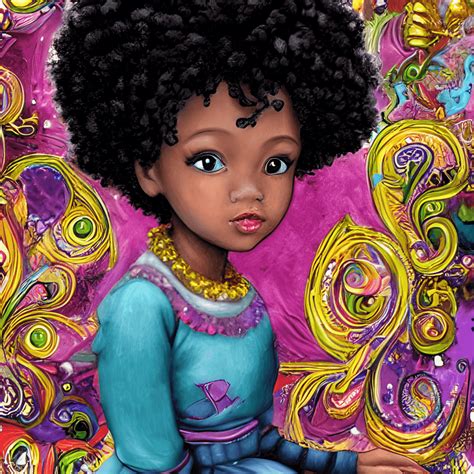 32k Adorably Cute Black Girl 3d Cartoon Style · Creative Fabrica