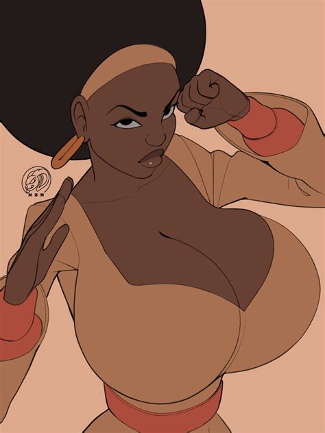 Rule 34 African African Female Big Breasts Black Dynamite Black Hair Cleavage Clothing Dark