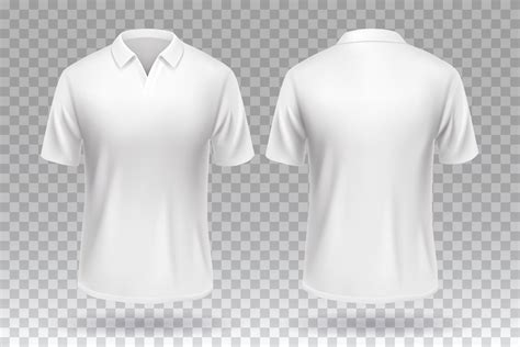 White Blank T Shirt Front And Back Template Mockup Design Isolated