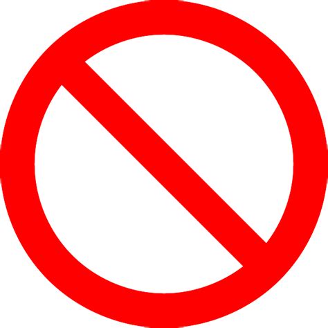 No Symbol Prohibition Sign · Free Vector Graphic On Pixabay