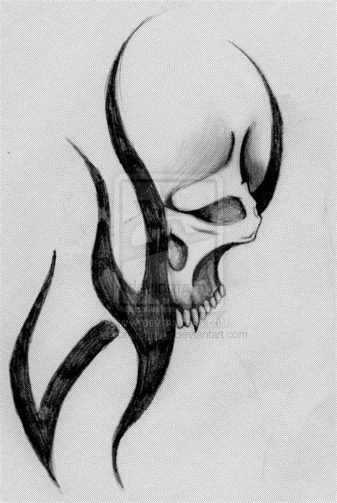 Pin By 純平 On Tattoos Tribal Drawings Skulls Drawing Tribal Skull