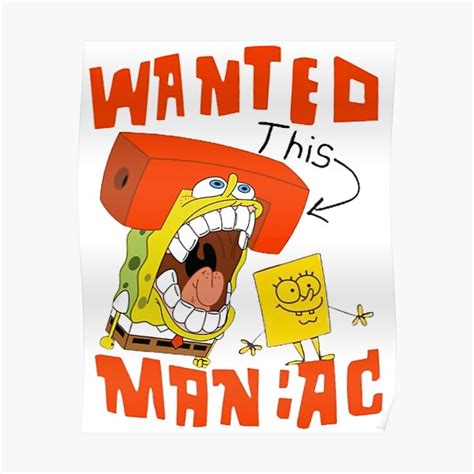 Wanted Spongebob Poster By Aesthetic Art Redbubble