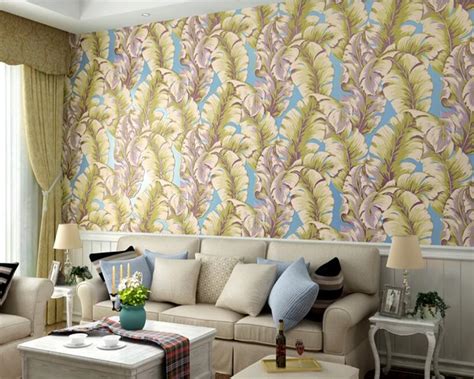 Beibehang Stereo 3d Southeast Asian Style Leaves Non Woven Wallpaper
