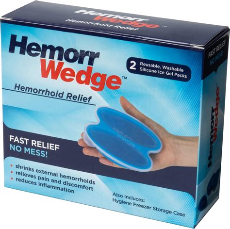 Buy Hemorrwedge Hemorrhoid Treatment Ice Pack Gel Freeze Pack Pair