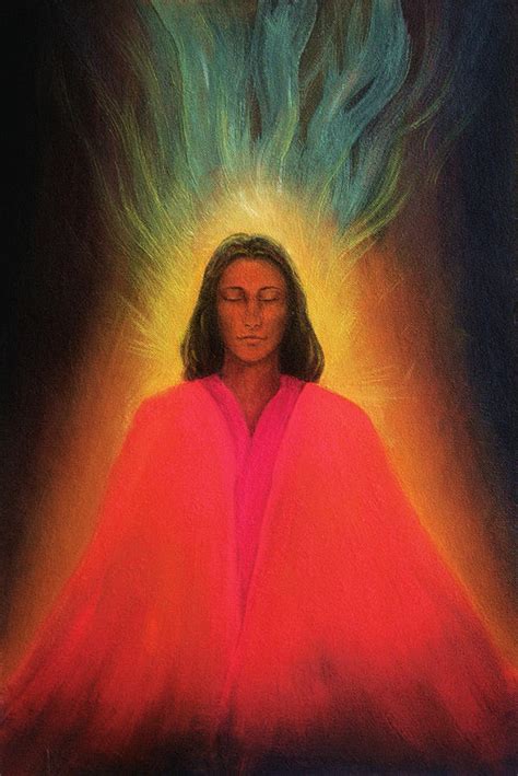 Angel Woman Meditating Spirit Soul Awakening Beautiful Colorful