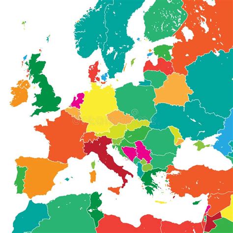 Mapa Europy Kolorowa Mapa Wyznacz Porn Sex Picture