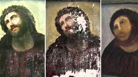 Spanish Fresco Restoration Botched By Amateur Youtube
