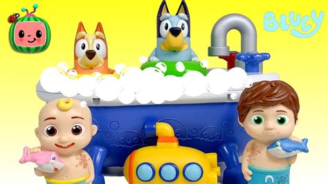 💙 Bluey And Bingo Cocomelon Musical Bathtime Playset Fun Disney Jr