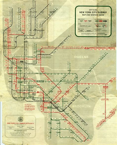 Weekly Map Time Travel With Vintage Nyc Subway Maps And The Second
