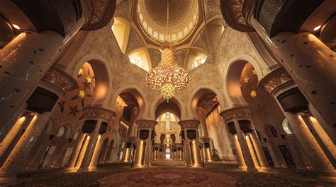 Luxury Interior Of Sheikh Zayed Grand Mosque Abu Dhabi Reverasite