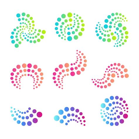 Premium Vector Abstract Round Logo Dots Logos
