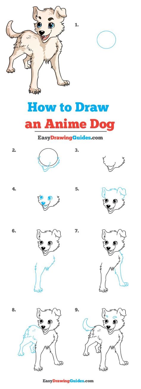 How To Draw An Anime Dog Really Easy Drawing Tutorial In