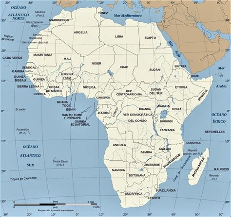 Continente Africano Mapa Con Nombres Limites De Africa Con Mapa Saber