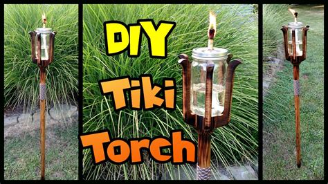 Diy Tiki Torch Mason Jar And Custom Pole Youtube