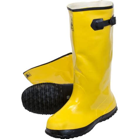Size 17 Yellow Rubber Over The Shoe Slush Boots 1 Pair Per Package