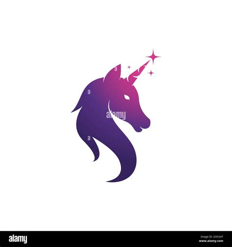 Plantilla De Diseño De Ilustración Vectorial De Icono De Unicorn Logo