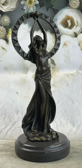 GRECIAN GODDESS ELEGANT Classic Nude Female Portrait Bust Bronze Marble