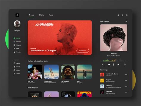 Music Streaming Desktop App Ui Concept By Luke Liu On Dribbble