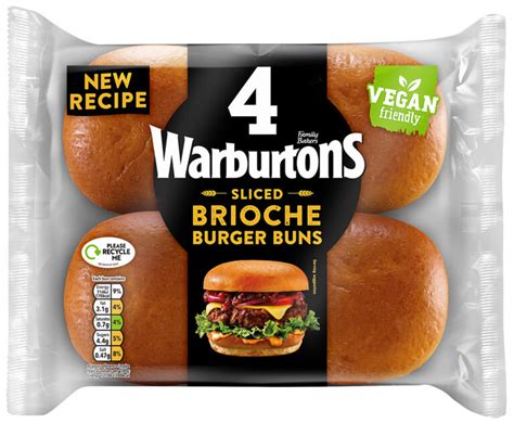 Brioche Burger Buns Bread Rolls Buns Warburtons