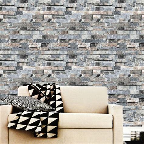 3d Stereo Stones Bricks Pattern Wallpaper Living Room Cafe Bar Decor