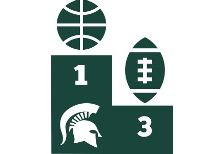 Msu Top3 In Basketball And Football Dribbble Shot by David Mermelstein on Dribbble