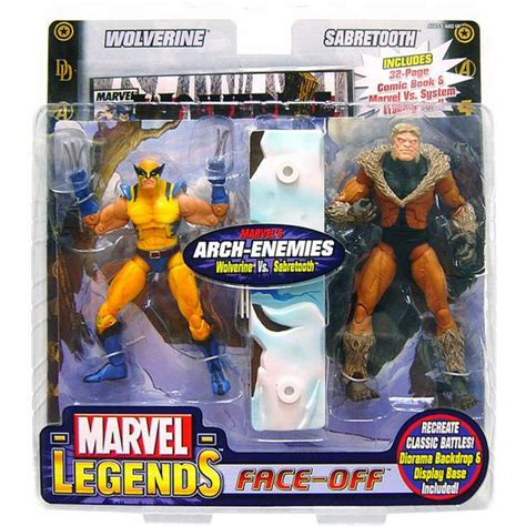 Marvel Face Off Series 2 Wolverine Vs Sabretooth Action Figure 2 Pack