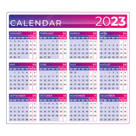 Gambar 2023 Desain Kalender Baru 2023 Kalender 2023 Baru Desain