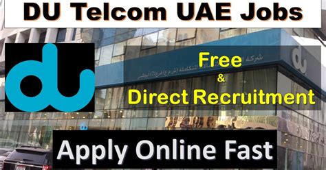 Du Telcom Jobs In Dubai 2020 Free Jobs In Dubai