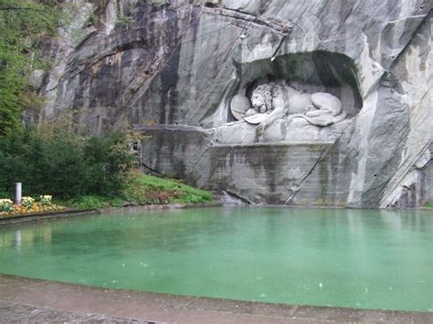 Lion Of Lucerne Lucerne Switzerland Designed By Bertel Thorvaldsen Outdoor Waterfall Lucerne