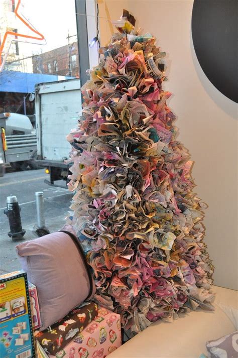 How To Make A Newspaper Christmas Tree Recycled Christmas Tree Paper