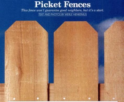 Picket Fence Free Woodworking