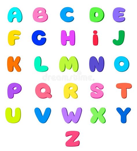 English Alphabet For Kids Stock Vector Illustration Of Alphabet