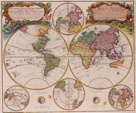 Rare Antique Old World Map 18th Century Engraving