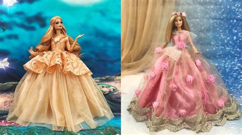 Gorgeous Barbie Doll Dresses 2 ️ 3 Diy Doll Makeover Transformations Barbie Doll Hacks Youtube