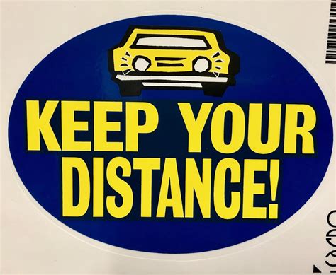Other Keep Your Distance Self Adhesive Sticker Fun Car Motor Vehicle