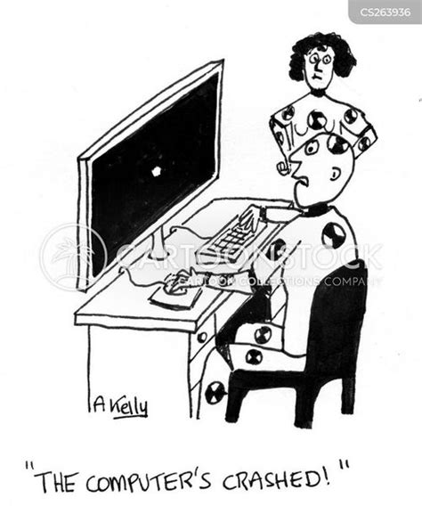 Pc Crash Cartoons And Comics Funny Pictures From Cartoonstock