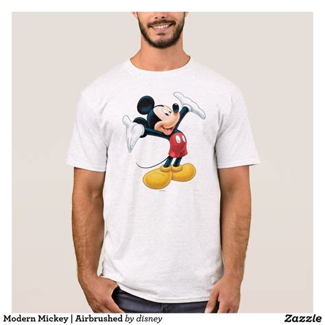 Modern Mickey Airbrushed T Shirt Zazzle Airbrush T Shirts Golf T