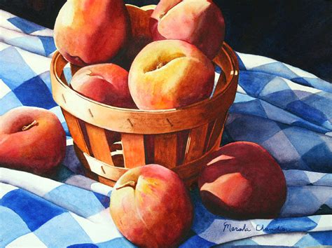 Georgia Peaches Painting By Marsha Chandler Fine Art America