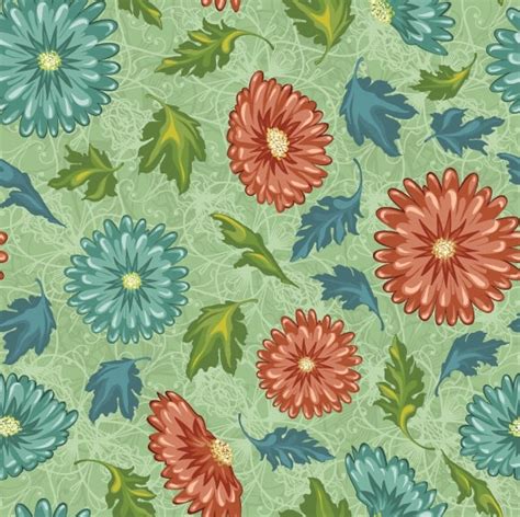 Seamless Flower Pattern Free Vector In Encapsulated Postscript Eps