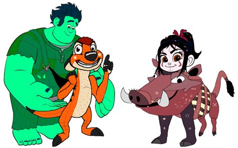 Wreck It Ralph Characters Dressed As The Lion King Broadway Musical