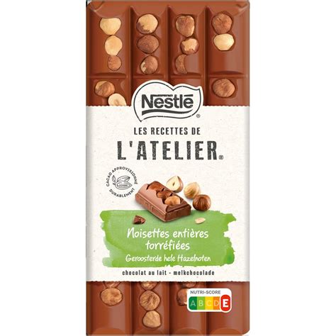 Nestlé Les Recettes de l Atelier Chocolat au lait noisettes entières