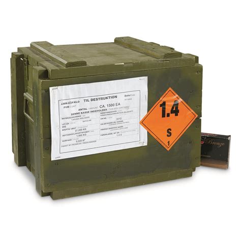 Danish Military Surplus Wood Ammo Box Like New Ammo Boxes Cans At Sportsman S Guide