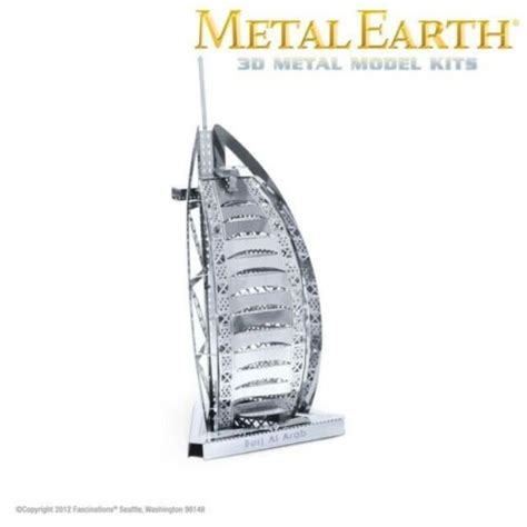fascinations metal earth dubai burj al arab 3d laser cut steel puzzle model kit ebay
