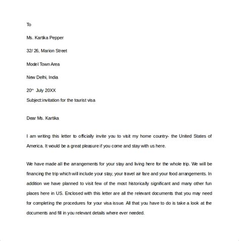 Invitation Letter for US Visa - 9+ Download Free Documents in PDF, Word
