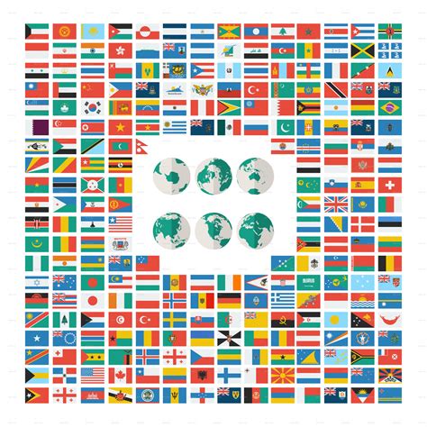 Flat Flags Of The World Collection Flags Of The World Vector