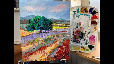 Tuscany Italy Landscape Oil Painting With Palette Knife Impasto Demo